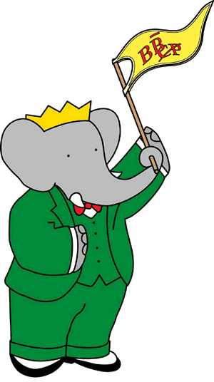 Gif animé Babar drapeau